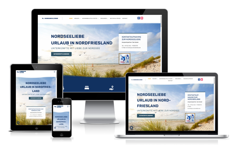 Webdesign Referenz Nordseeliebe bei Ladelund